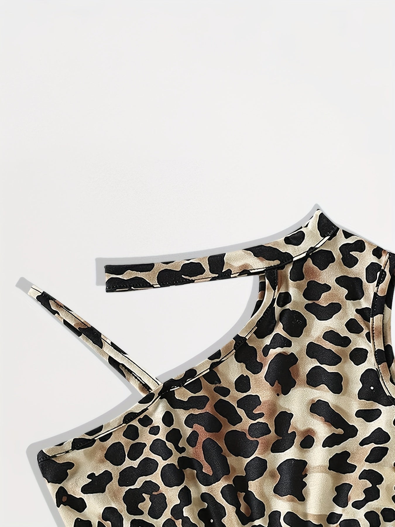 Leopard Print Cami Romper for Girls