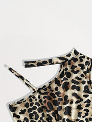 Leopard Print Cami Romper for Girls