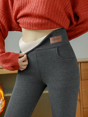 Cozy Plush Lined Thermal Pants for Winter Women's Lingerie