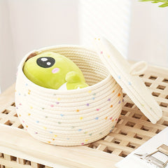 Rope Woven Storage Basket for Key Jewelry Cosmetics Practical Storage Box