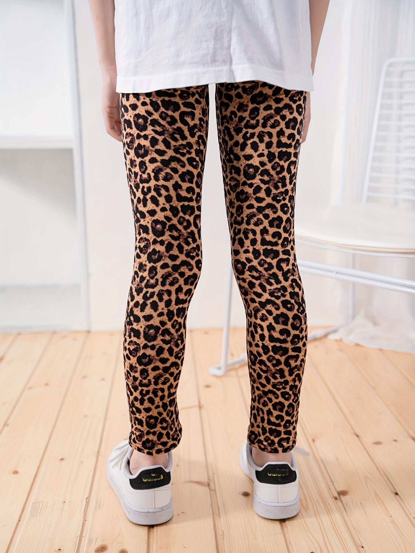 Leopard Print Girls Leggings Soft and Versatile All Seasons
