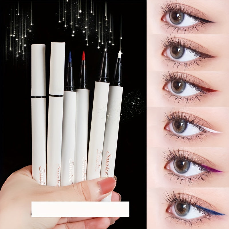6 Colorful Long Lasting Eyeliner Pens Fast Drying Waterproof & Smudge Proof