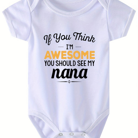 Baby Awesome Nana Short Sleeve Onesie for Summer