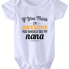 Baby Awesome Nana Short Sleeve Onesie for Summer