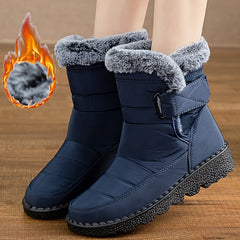 Women's Faux Fur Snow Boots Thermal Winter Mid Calf Boots