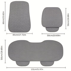 Universal Size Flax Linen Car Seat Cover Set