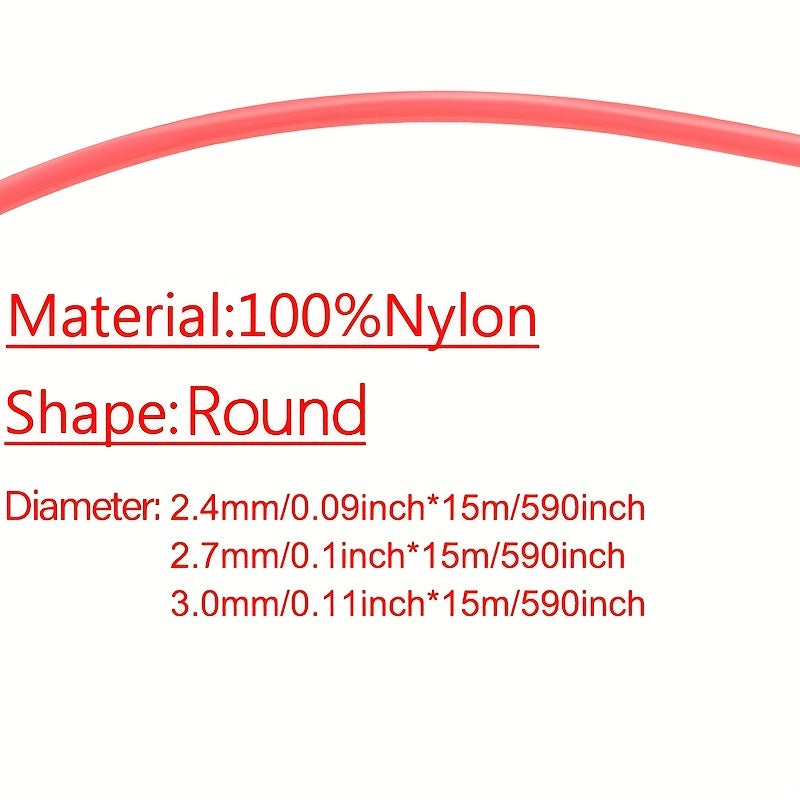 Nylon Trimming Wire Brush for Lawn Mower - 2.7-3mm 15m