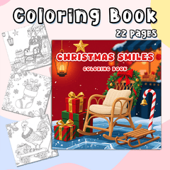 Christmas Adult Coloring Book Santa Reindeer Holiday Scenes Festive Designs