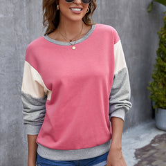 Colorblock Pullover Long Sleeve Sweatshirt