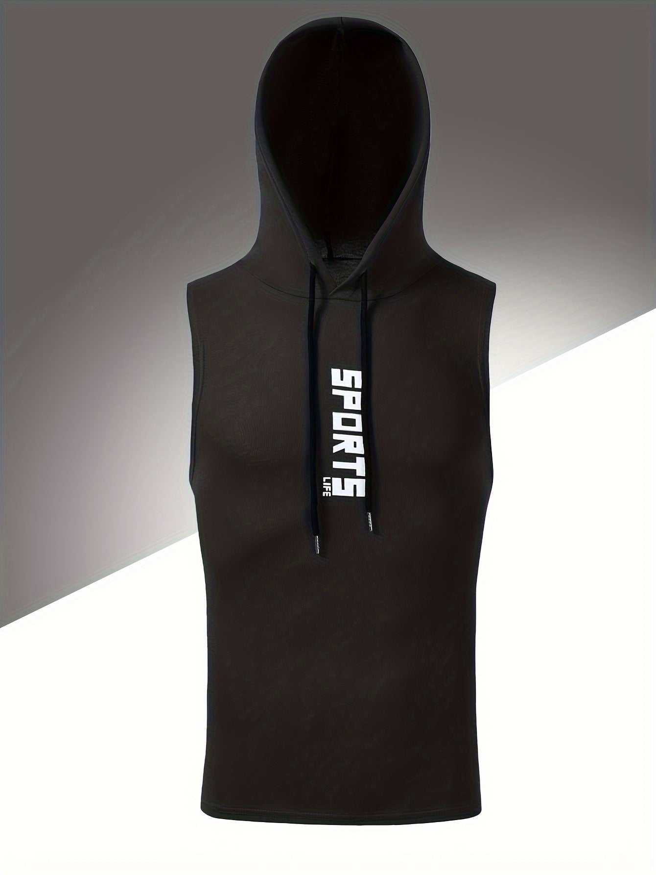 Men's Casual Hooded Tank Top for Fitness Running