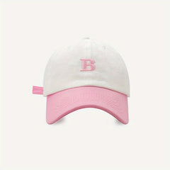 Embroidery Baseball Cap Casual Block Couple Sun Hat Adjustable Unisex Sports Hat
