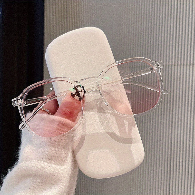 Light Blocking Glasses Anti Eyestrain Square Gradient Clear Lens