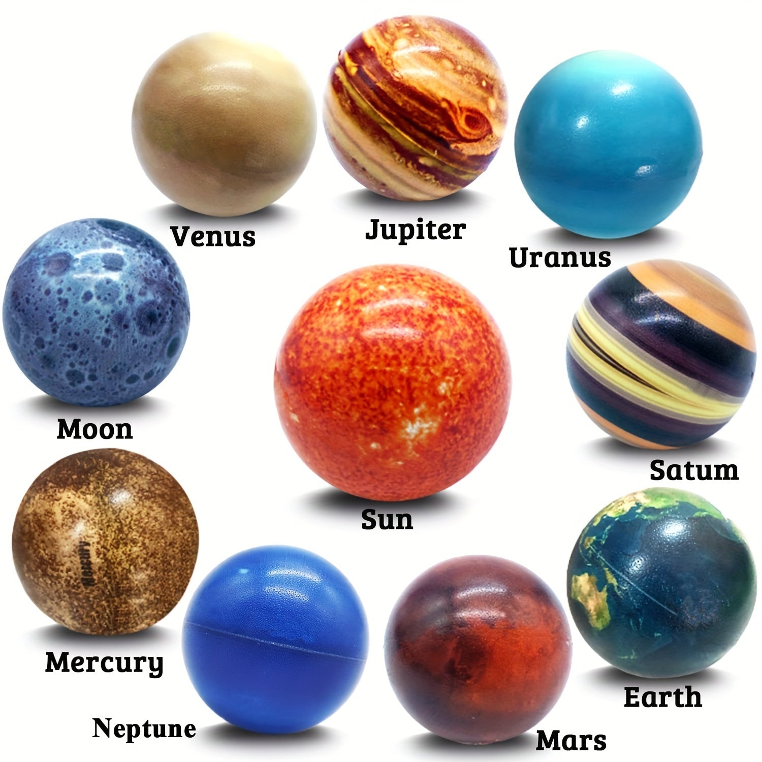 Solar System Planets Stress Balls - Educational Toys for Adults