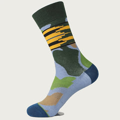 3 Pairs Multicolored Striped Socks Novelty & Funny Pattern Street Socks