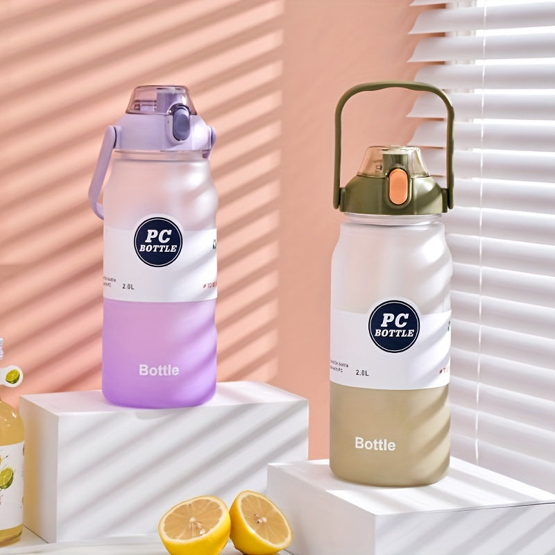 Gradient Leakproof Water Bottle with Straw 2L 68oz