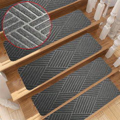 15pcs Non Slip Stair Treads for Wooden Steps Indoor, Self Adhesive