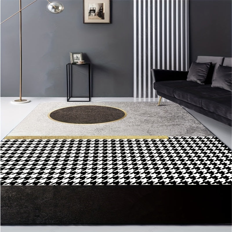 Abstract Modern Area Rugs Soft Light Dirty Resistant Geometric Pattern Mat