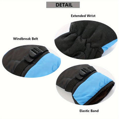 Thickened Sports Gloves Windproof Reflective Cycling Skiing Winter Warm Gloves