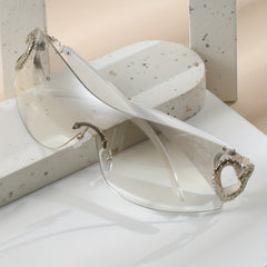 Men's Frameless Sports Sunglasses Y2K Vintage Glasses