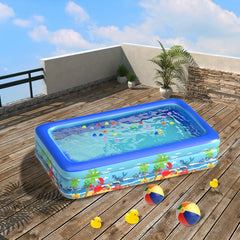 Family Paddling Pool 82inch Three Ring Large Ocean Ball Pool