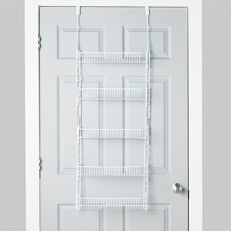 1pc Hanging Storage Rack with Detachable Basket for Kitchen Closet Bedroom