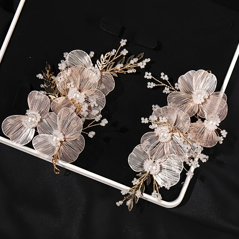 Faux Pearl Crystal Wedding Hair Clip