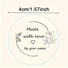 100pcs Custom Transparent Love Flower Stickers Wedding Parties Love Stickers