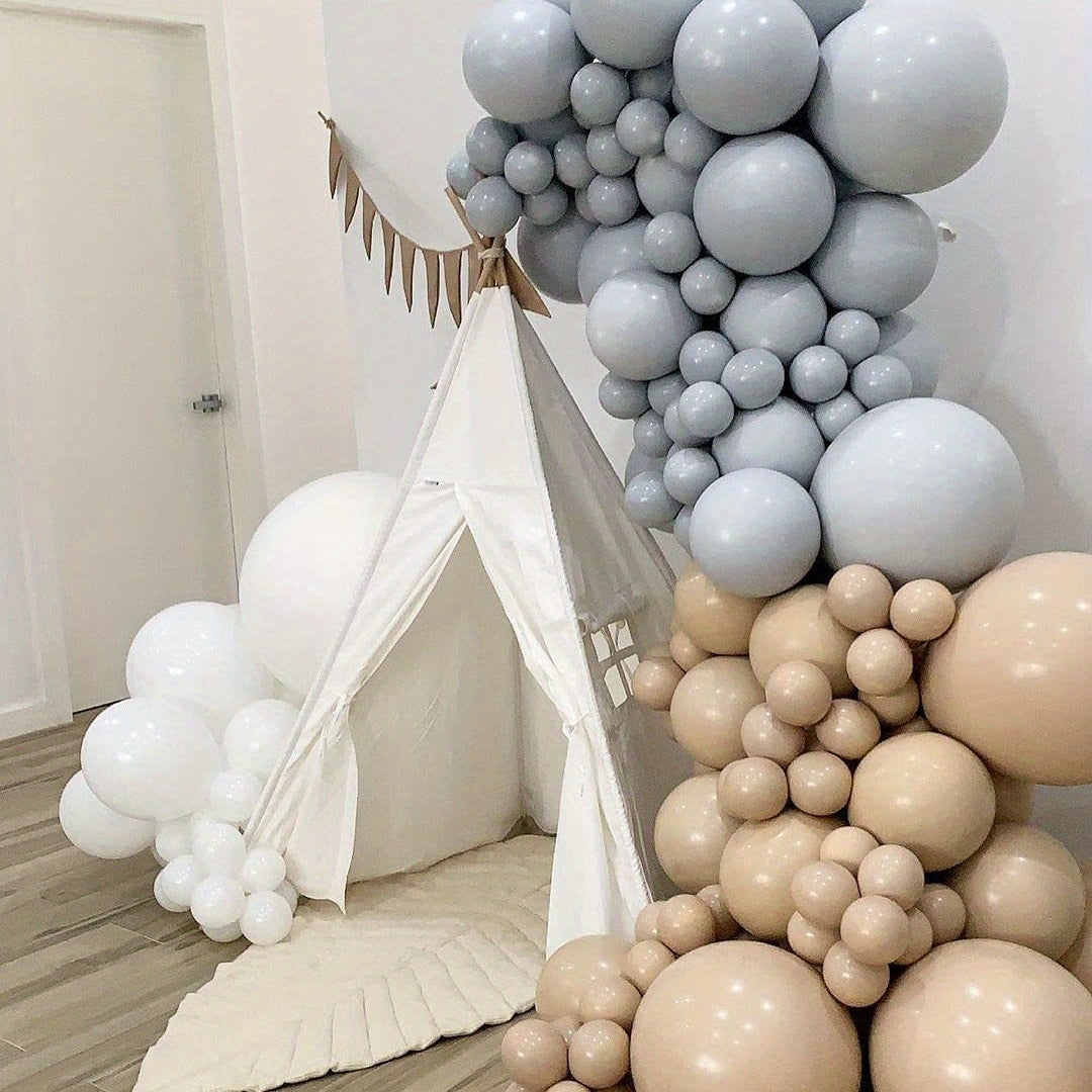 60pcs Gray Party Latex Balloons 5inch Kit for Gray Theme Events