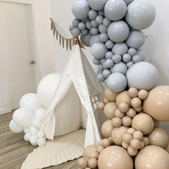 60pcs Gray Party Latex Balloons 5inch Kit for Gray Theme Events