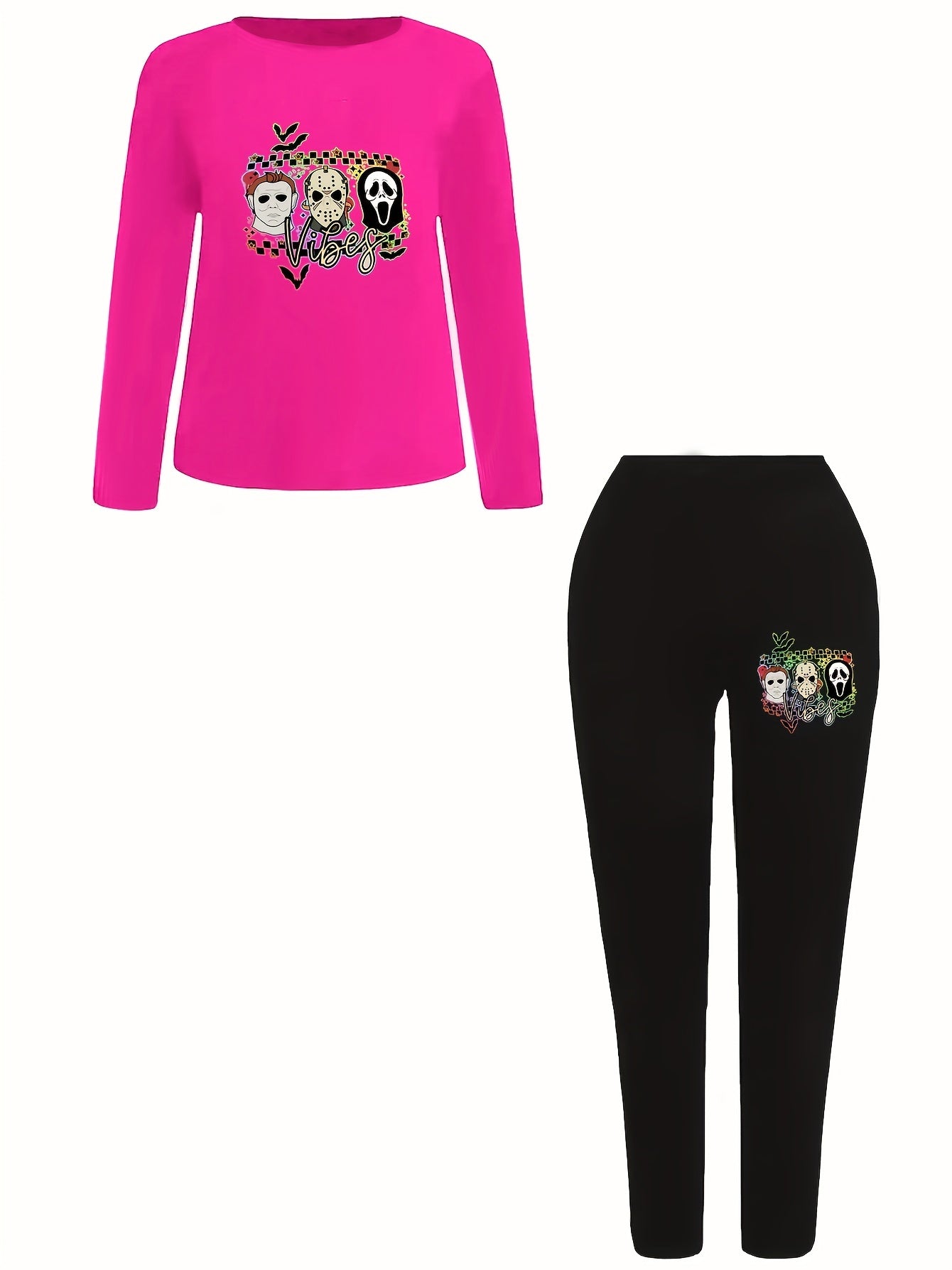 Women's Halloween Graphic Print Set