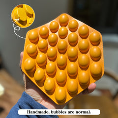 Yellow Faux Leather Egg Bubble Waffle Model for Bakery Display