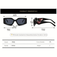 Oversized Jelly Frame Sunglasses Gradient Lens Tortoiseshell Decor Glasses UV400
