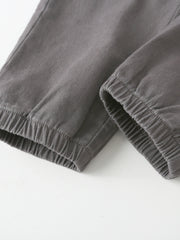 Boys Cotton Cargo Pants Elastic Waistband Kids Clothes