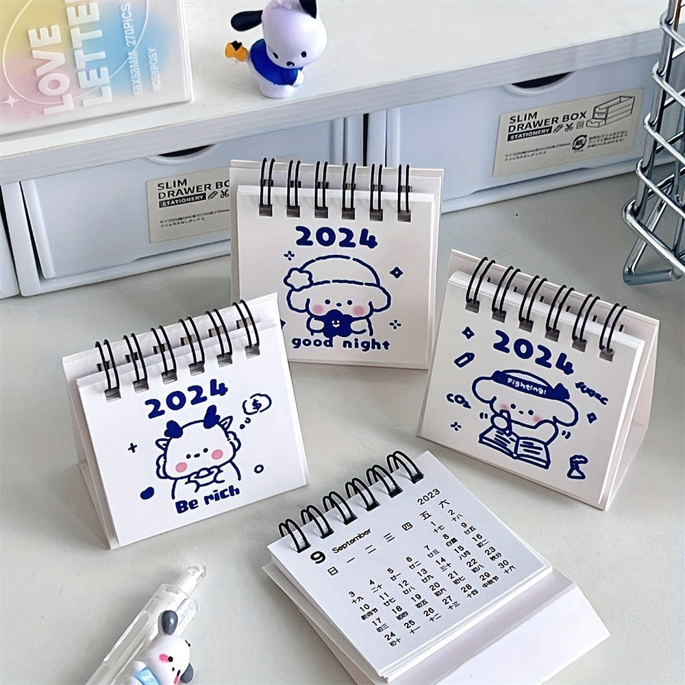 Cartoon Mini Desk Calendar Student Clock Desktop Decoration