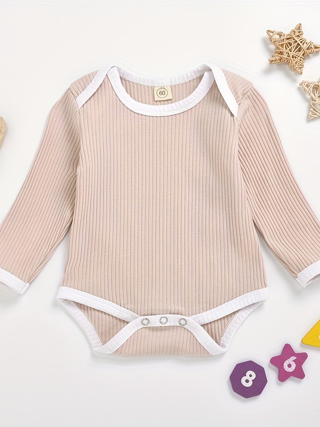 Baby Girls Cotton Long Sleeve Triangle Romper