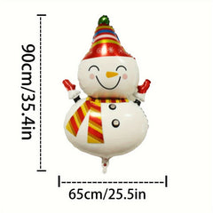 Christmas Snowman Foil Balloon Decoration Large Smiling Snowman
