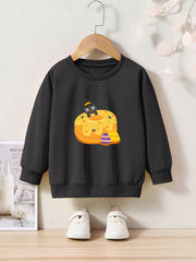 OERYUI Kids Halloween Cake Graphic Sweatshirt Comfy Pullover