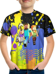 Boy's Cartoon Graphic Tee Casual Breathable Novel T-shirt