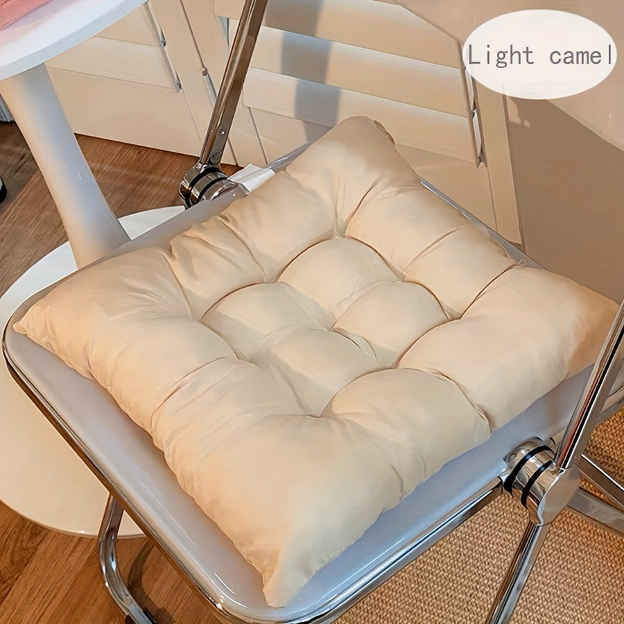 Soft Corduroy Cushion with Non-Slip Strap for Dining Office Sofa Bedroom