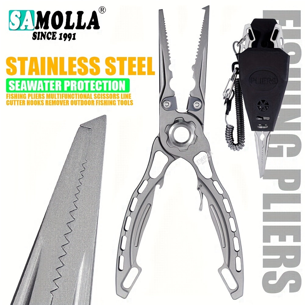 Stainless Steel Fishing Plier Scissors Line Cutter Hooks Remover
