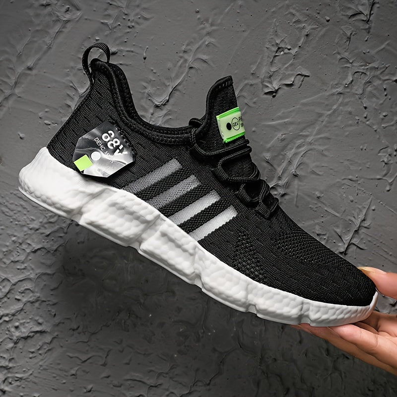 Men's Breathable Mesh Lightweight Knit Shoes for Running & Sports