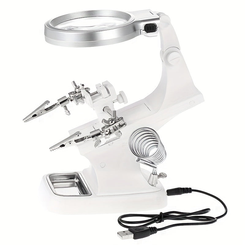 Welding LED Loupe Magnifier Soldering Iron Magnifying Glass