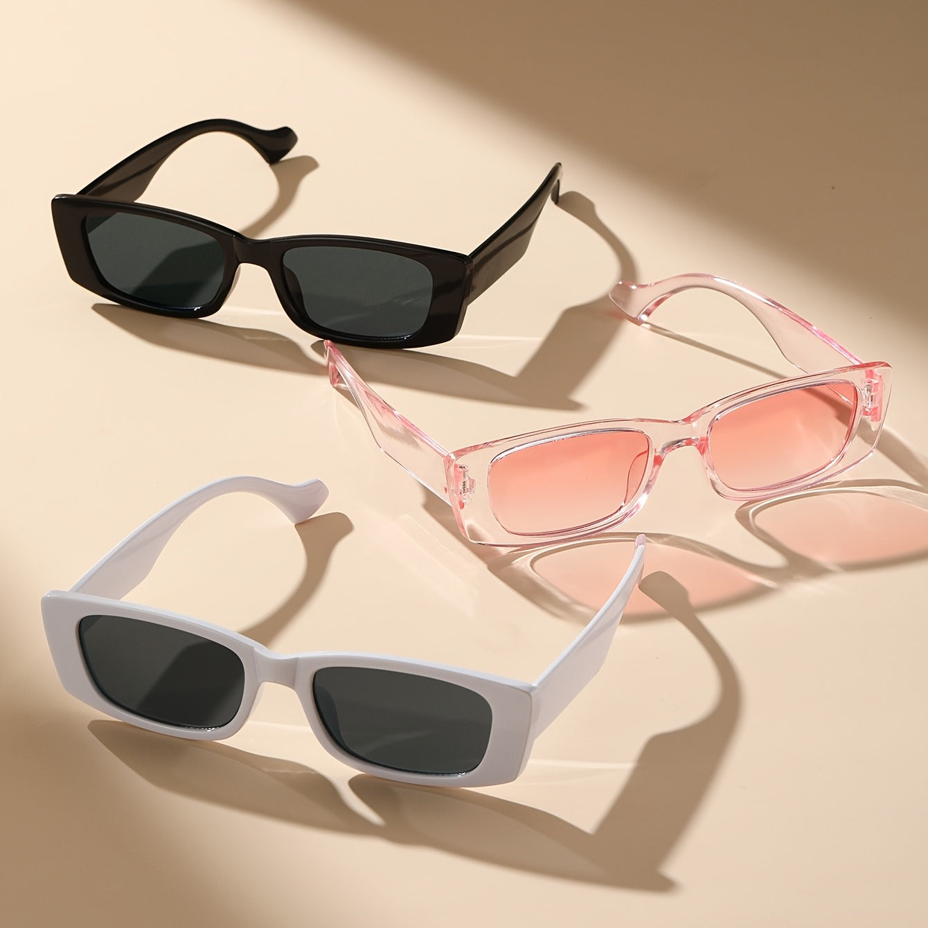 Y2K Rectangle Sunglasses UV400 Sun Shades for Driving Beach Travel