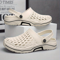 Men's Lightweight Comfy Clogs Hollow Out Non Slip Garden Shoes
