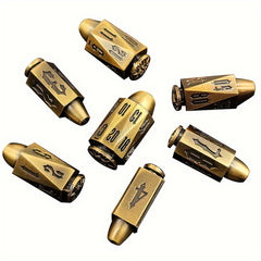 Metal Dice Set Bullet Shape 7pcs