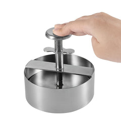 Stainless Steel Hamburger Patty Mold Non Stick Round Meat Press