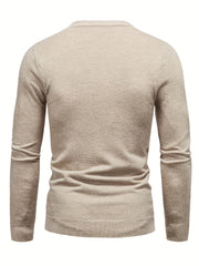 Jack O Lantern Slim Warm Sweater Men's Retro Style Crew Neck Pullover