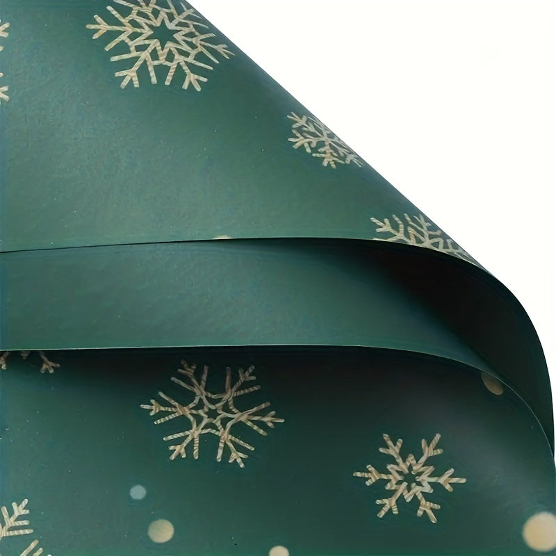 7pcs Christmas Wrapping Paper Flower Gift Bouquet Packaging