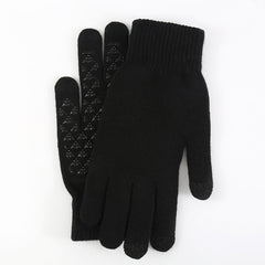 Men's Fleece Winter Touch Screen Gloves Thickened Warm Wool Knitted