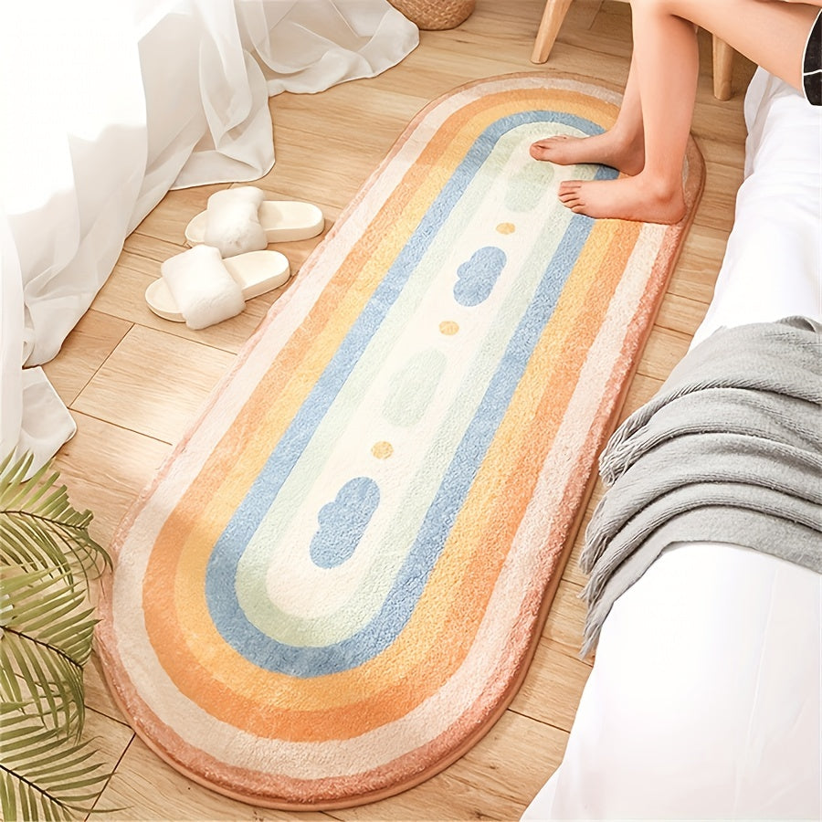 Warm Area Rug Hand Washable Floor Mat Fluffy Decorative Carpet